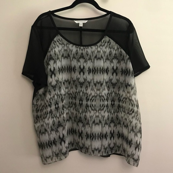 AE Sheer Printed Top - Picture 1 of 4